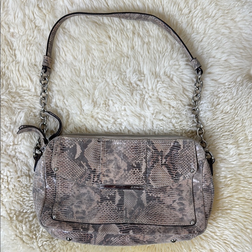 Makowsky Snake Print Shoulder Bag